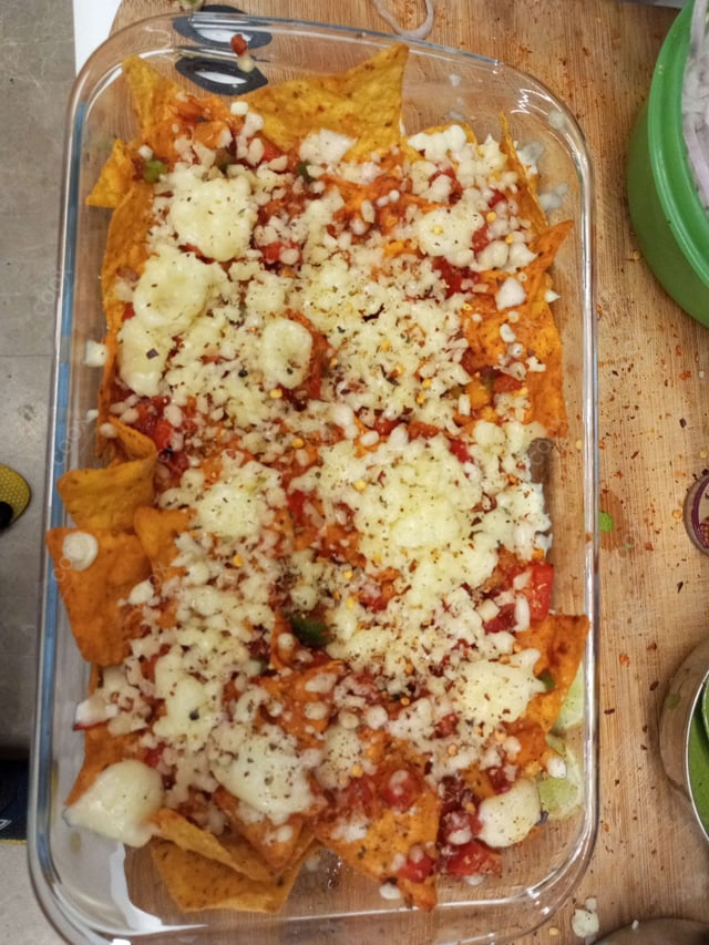 Delicious Cheese Nachos prepared by COOX