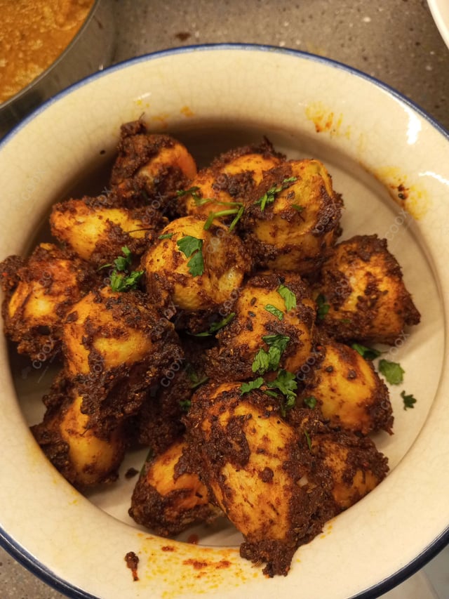 Tasty Arbi (Dry) cooked by COOX chefs cooks during occasions parties events at home