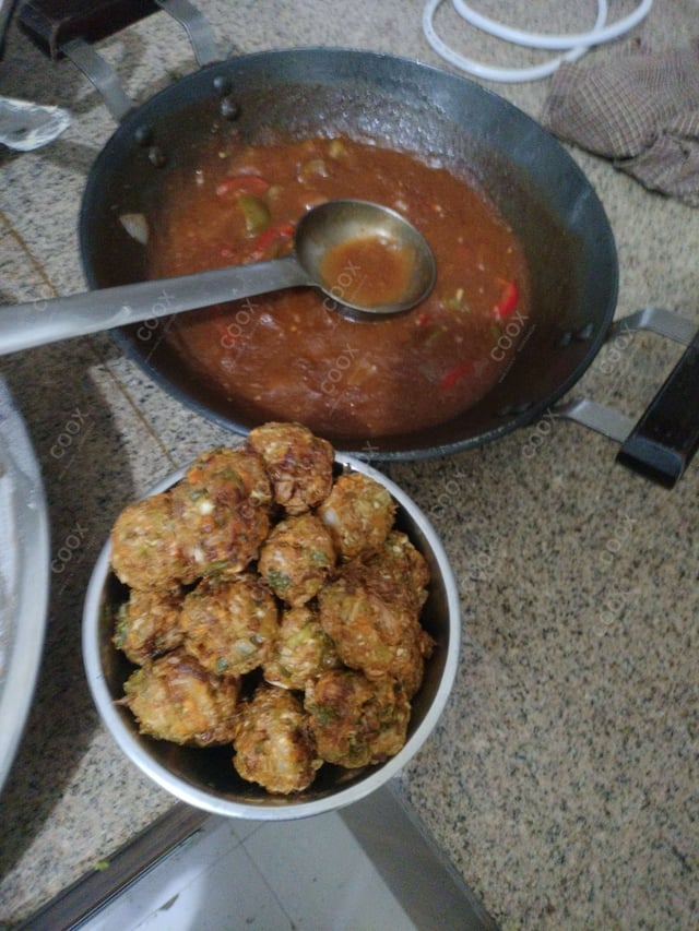 Delicious Veg Manchurian (Dry) prepared by COOX