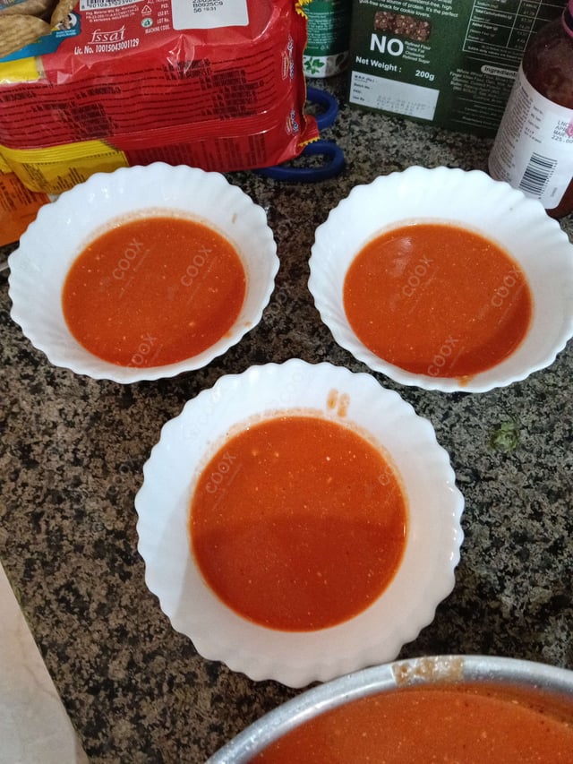 Delicious Tomato Basil Soup prepared by COOX