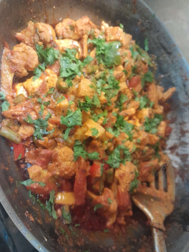Delicious Veg Jalfrezi prepared by COOX
