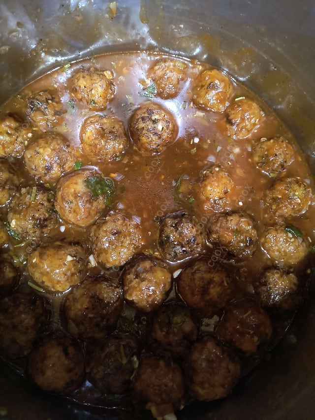 Delicious Veg Manchurian (Gravy) prepared by COOX