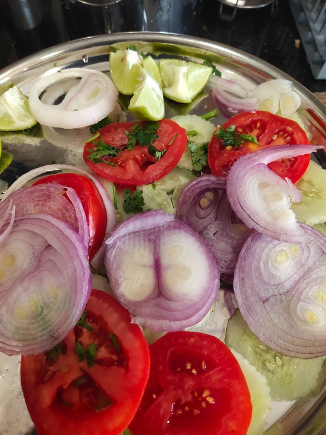 Delicious Salad, Papad prepared by COOX