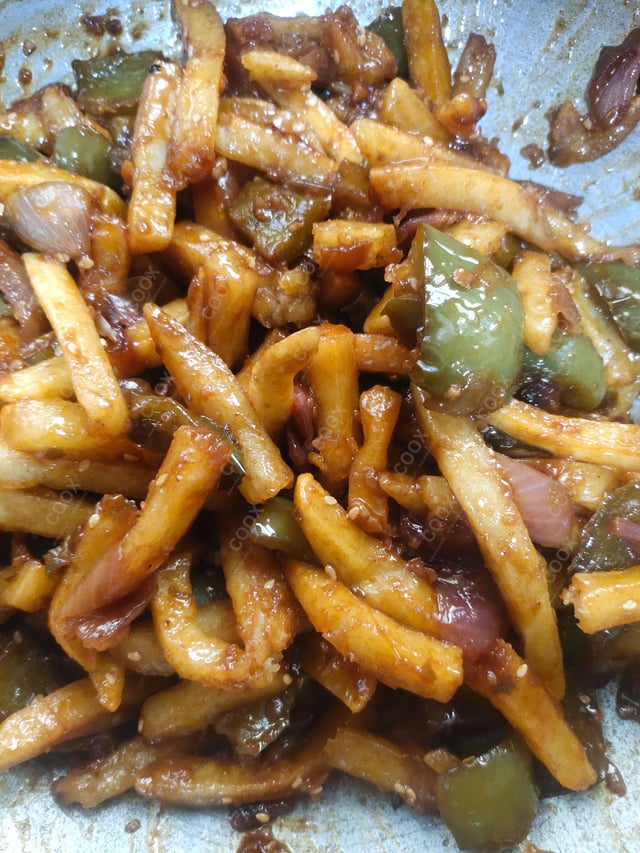 Delicious Honey Chilli Potato prepared by COOX