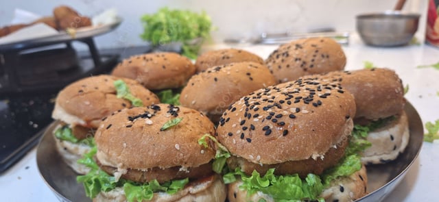 Delicious Mini Veg Burgers prepared by COOX