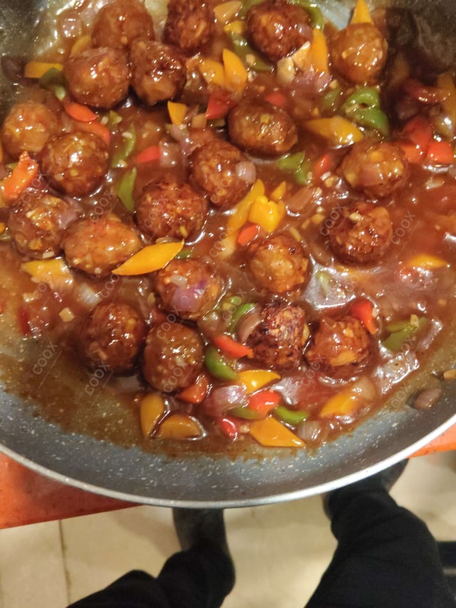 Delicious Veg Manchurian (Dry) prepared by COOX