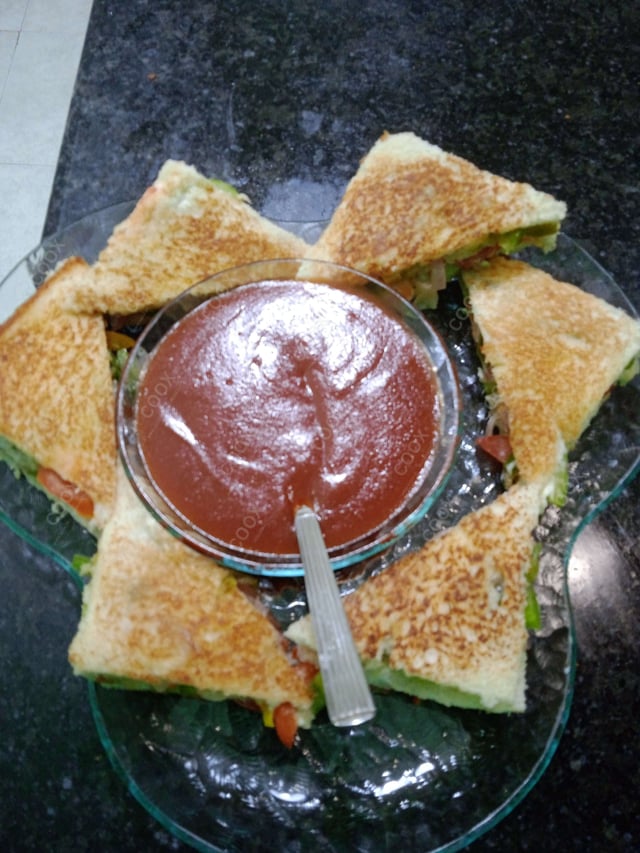 Tasty Grilled Veg Sandwiches cooked by COOX chefs cooks during occasions parties events at home