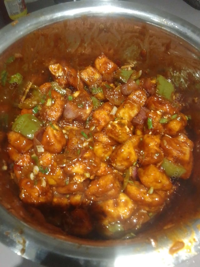 Delicious Chilli Paneer (Dry) prepared by COOX