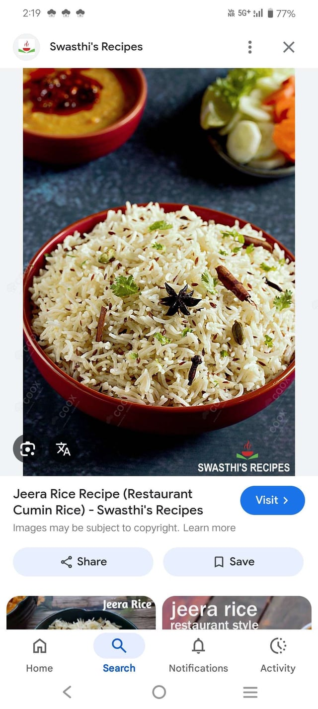 Delicious Jeera Rice prepared by COOX
