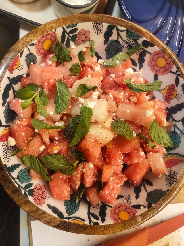 Tasty Watermelon Feta Salad cooked by COOX chefs cooks during occasions parties events at home