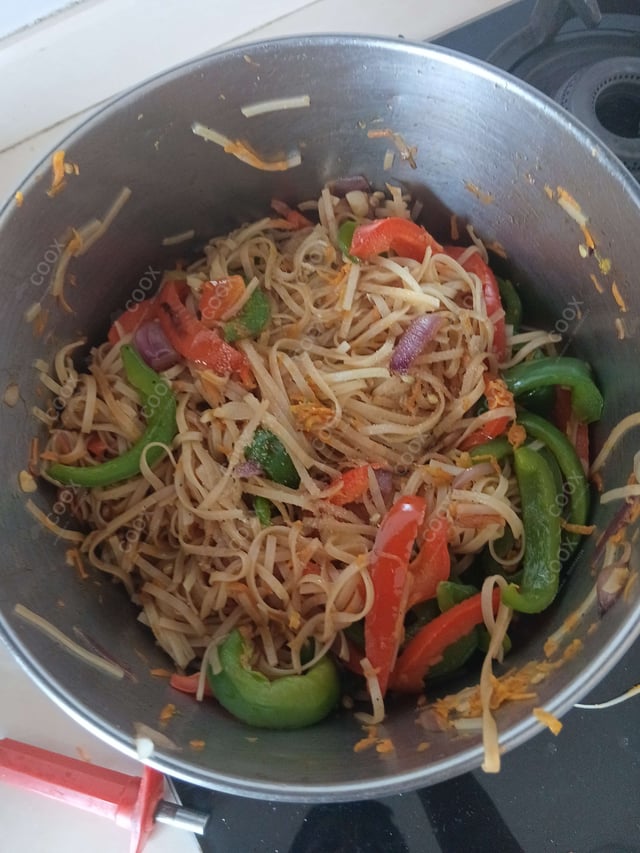 Tasty Veg Pad Thai Noodles cooked by COOX chefs cooks during occasions parties events at home