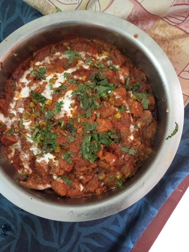 Tasty Matar Soyabean cooked by COOX chefs cooks during occasions parties events at home