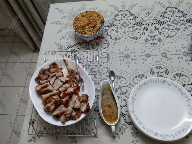 Tasty Bacon Pasta cooked by COOX chefs cooks during occasions parties events at home