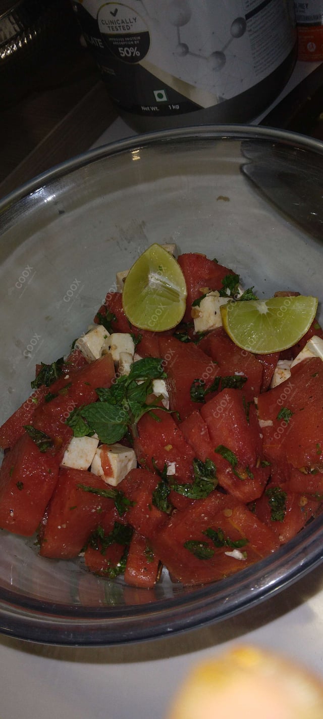 Tasty Watermelon Feta Salad cooked by COOX chefs cooks during occasions parties events at home