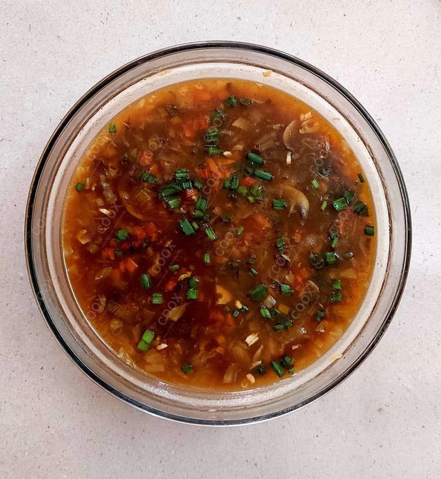 Tasty Chicken Hot & Sour Soup cooked by COOX chefs cooks during occasions parties events at home