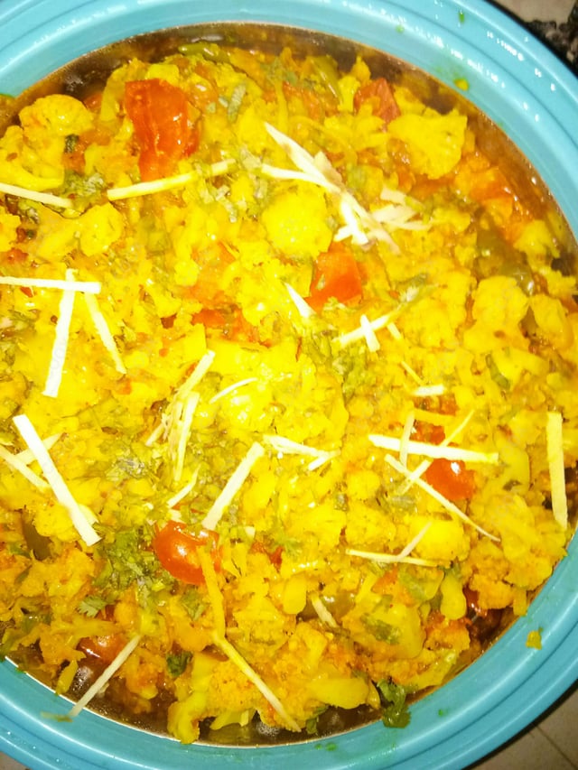 Tasty Adraki Gobhi cooked by COOX chefs cooks during occasions parties events at home