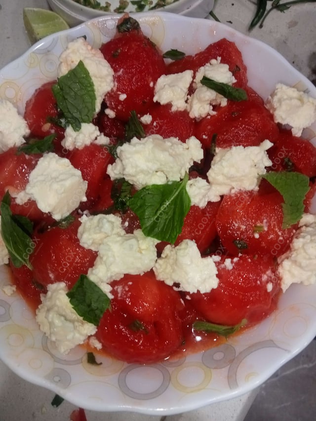 Tasty Watermelon Feta Salad cooked by COOX chefs cooks during occasions parties events at home