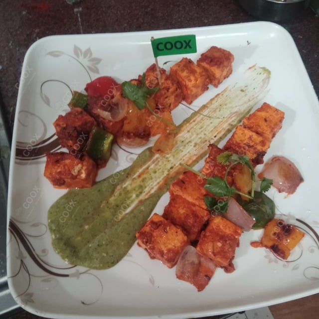 Tasty Paneer Tikka cooked by COOX chefs cooks during occasions parties events at home