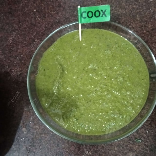 Tasty Green Chutney cooked by COOX chefs cooks during occasions parties events at home