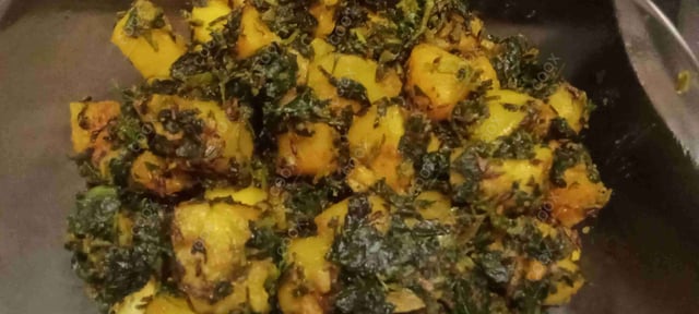 Tasty Aloo Methi cooked by COOX chefs cooks during occasions parties events at home