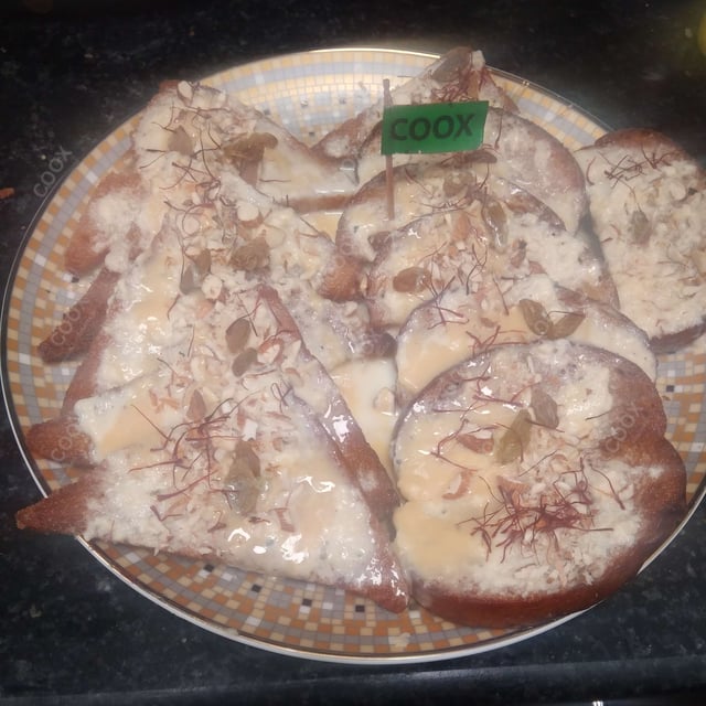 Tasty Shahi Tukda cooked by COOX chefs cooks during occasions parties events at home