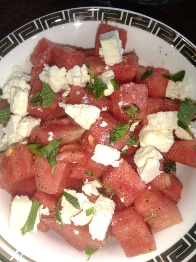 Tasty Watermelon Feta Salad cooked by COOX chefs cooks during occasions parties events at home