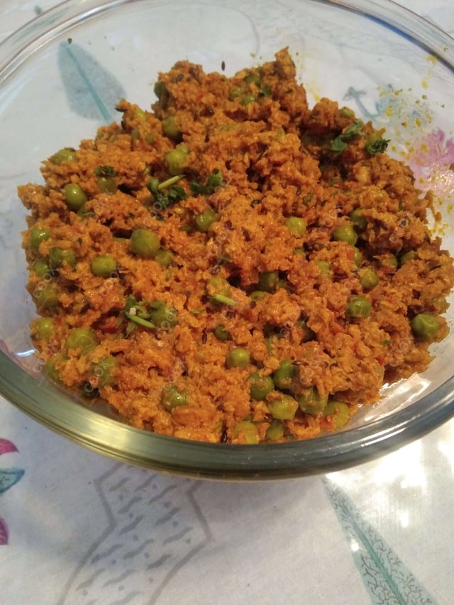 Tasty Matar Soyabean cooked by COOX chefs cooks during occasions parties events at home