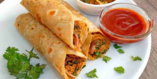 Tasty Mutton Kathi Rolls cooked by COOX chefs cooks during occasions parties events at home