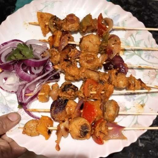 Tasty Mushroom Tikka cooked by COOX chefs cooks during occasions parties events at home