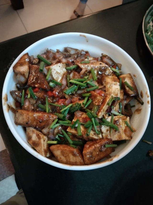 Tasty Tofu in Black Bean Sauce cooked by COOX chefs cooks during occasions parties events at home