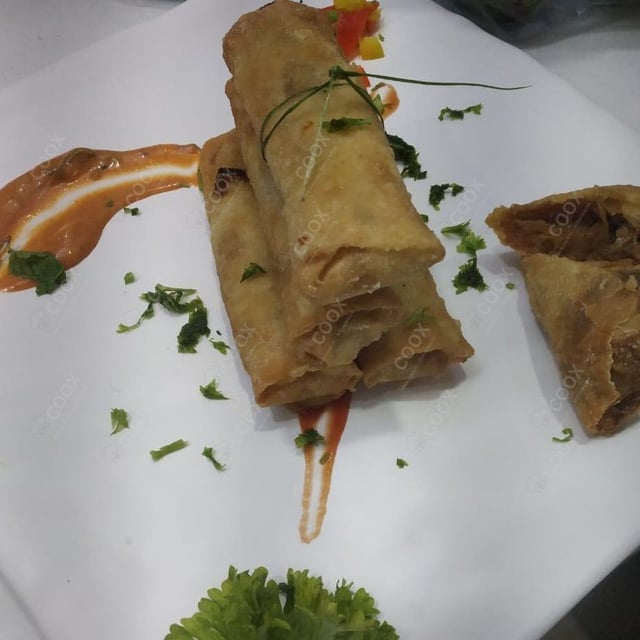 Tasty Veg Spring Rolls cooked by COOX chefs cooks during occasions parties events at home