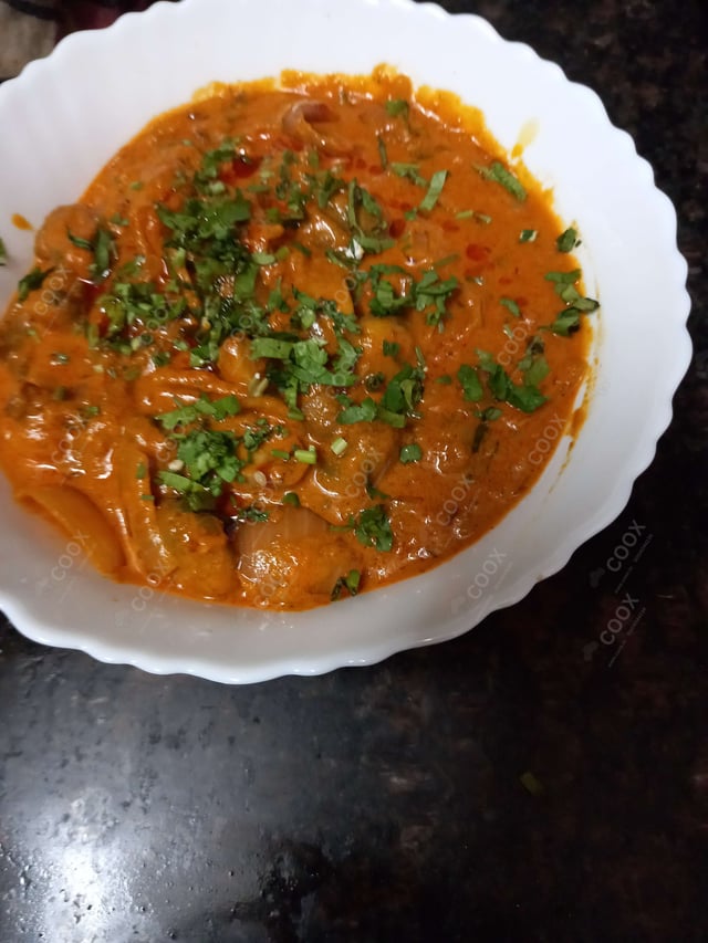 Tasty Mushroom do Pyaza cooked by COOX chefs cooks during occasions parties events at home