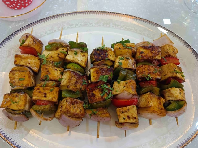 Tasty Paneer Shashlik cooked by COOX chefs cooks during occasions parties events at home