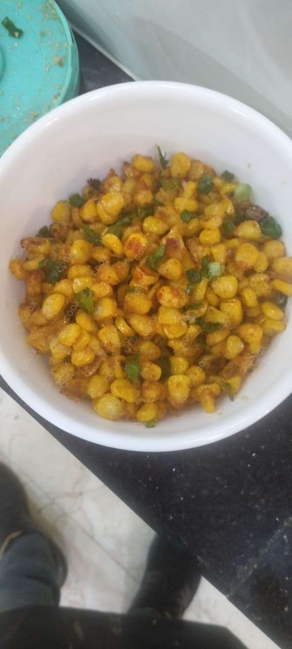 Tasty Corn Chaat cooked by COOX chefs cooks during occasions parties events at home