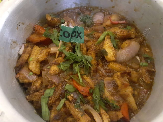 Tasty Masala Soya Chaap (Dry) cooked by COOX chefs cooks during occasions parties events at home