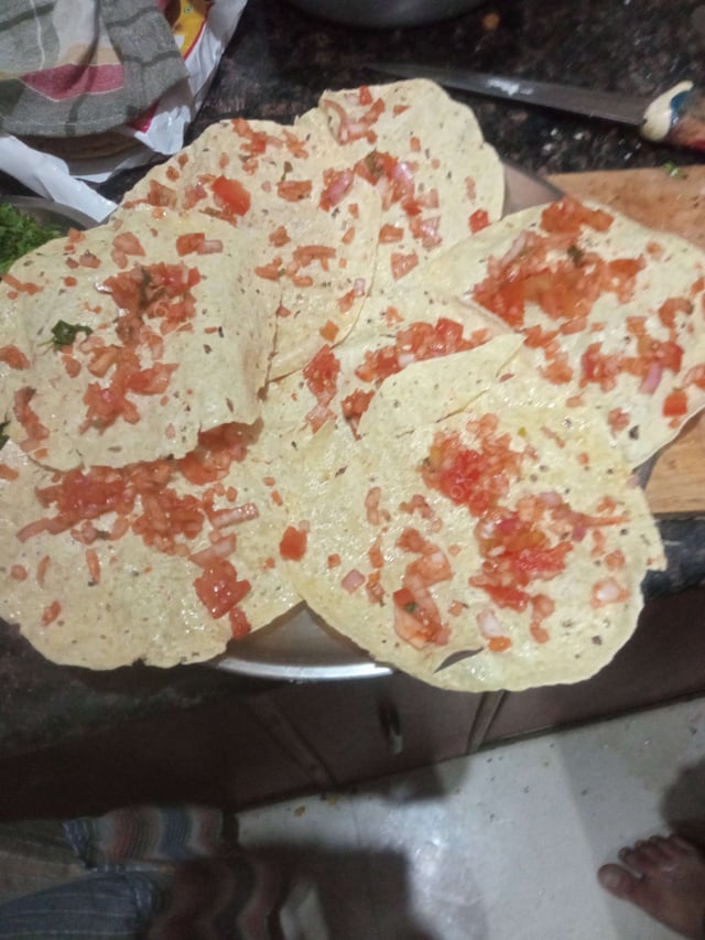 Tasty Masala Papad cooked by COOX chefs cooks during occasions parties events at home