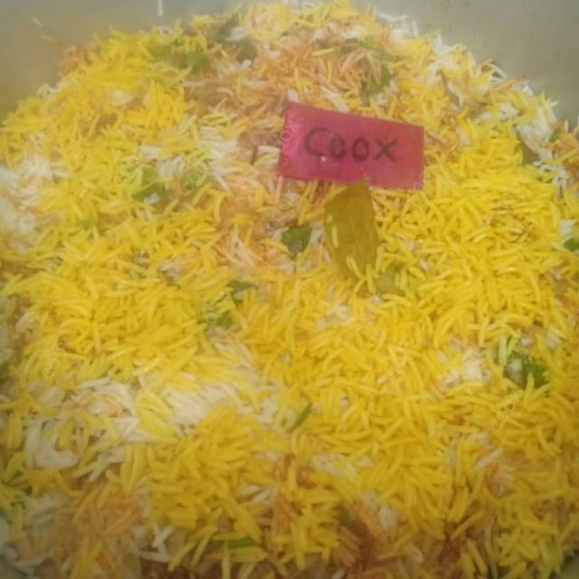 Tasty Chicken Biryani cooked by COOX chefs cooks during occasions parties events at home
