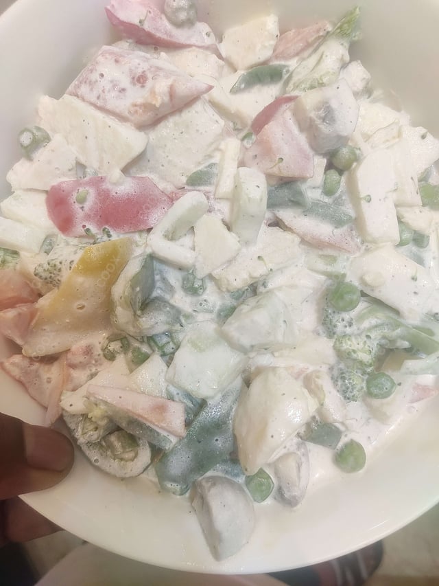 Tasty Russian Salad cooked by COOX chefs cooks during occasions parties events at home