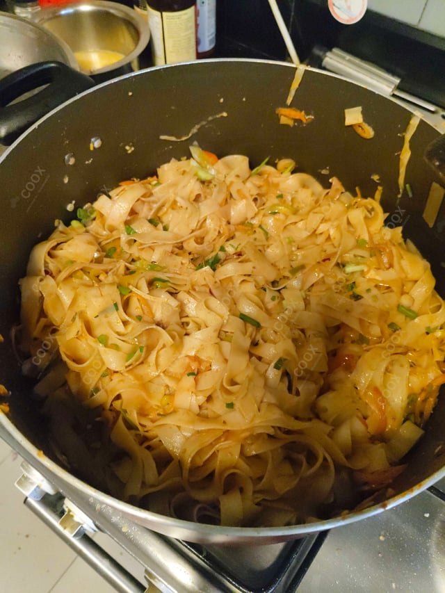 Tasty Veg Pad Thai Noodles cooked by COOX chefs cooks during occasions parties events at home