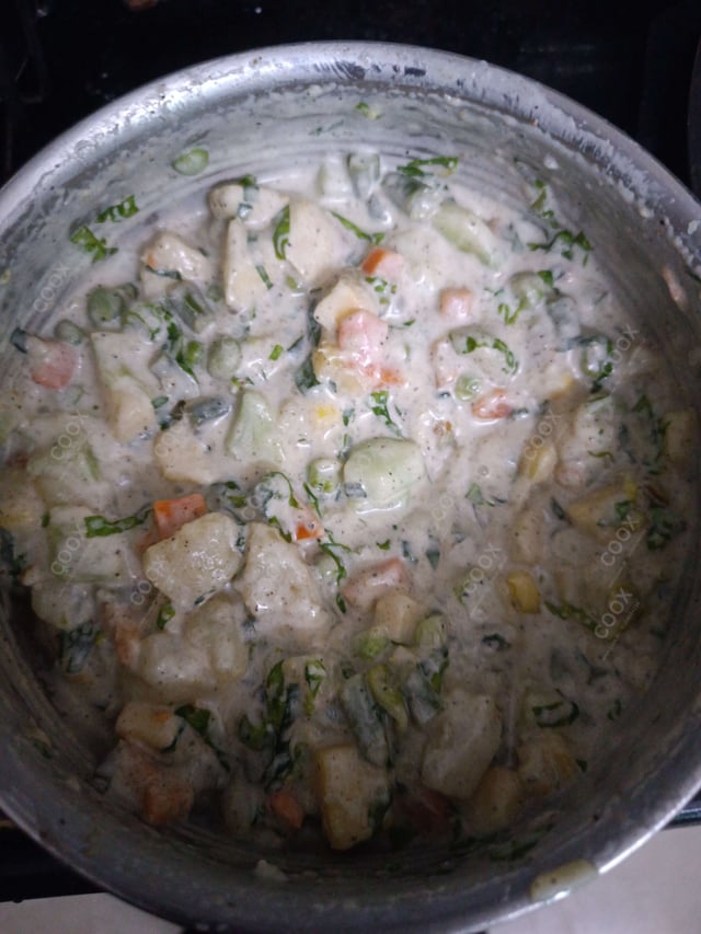 Tasty Russian Salad cooked by COOX chefs cooks during occasions parties events at home