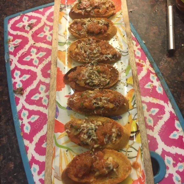 Tasty Tomato Mushroom Bruschetta cooked by COOX chefs cooks during occasions parties events at home