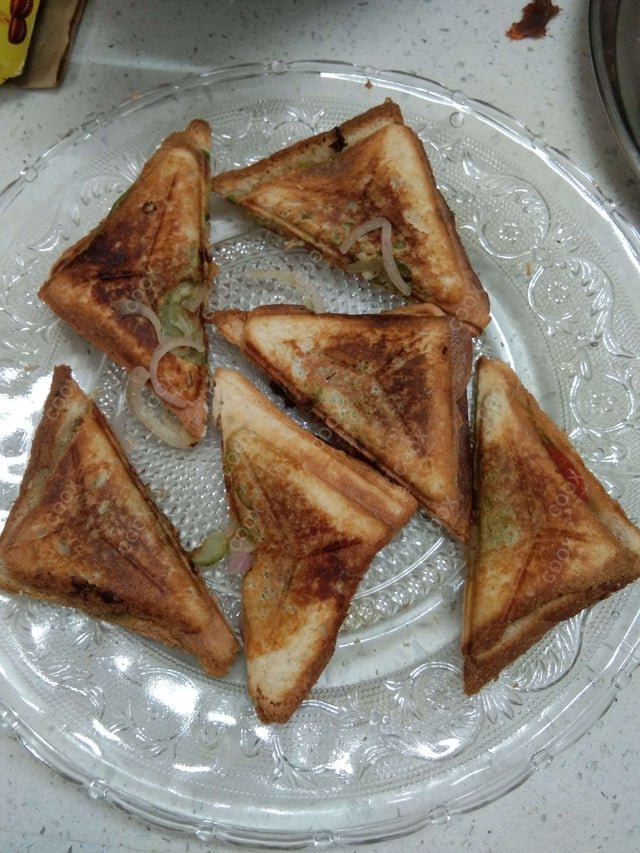 Tasty Veg Grilled Sandwiches cooked by COOX chefs cooks during occasions parties events at home
