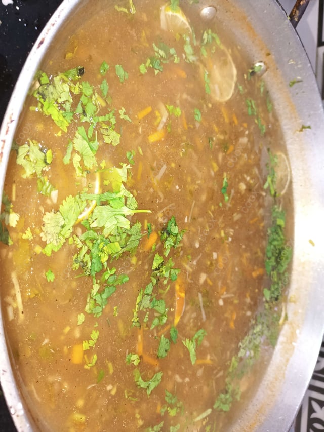 Tasty Lemon Coriander Soup cooked by COOX chefs cooks during occasions parties events at home