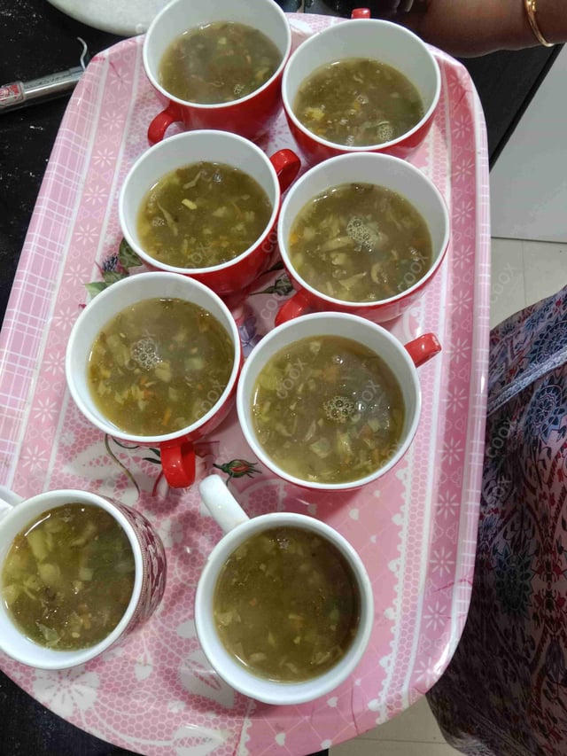 Tasty Lemon Coriander Soup cooked by COOX chefs cooks during occasions parties events at home