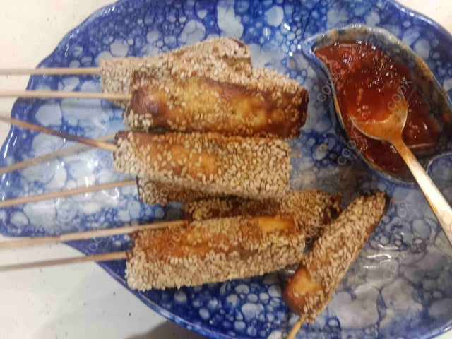 Tasty Thai Paneer Satay cooked by COOX chefs cooks during occasions parties events at home