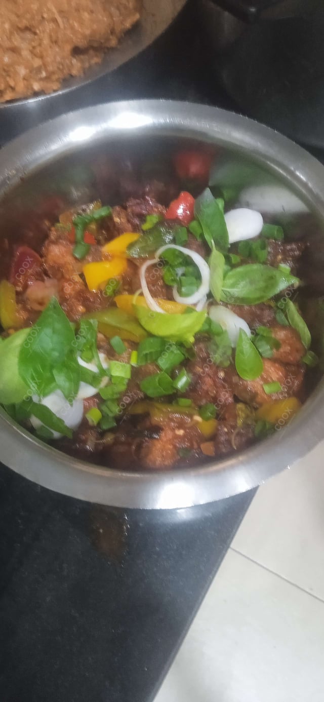 Tasty Thai Basil Chicken cooked by COOX chefs cooks during occasions parties events at home