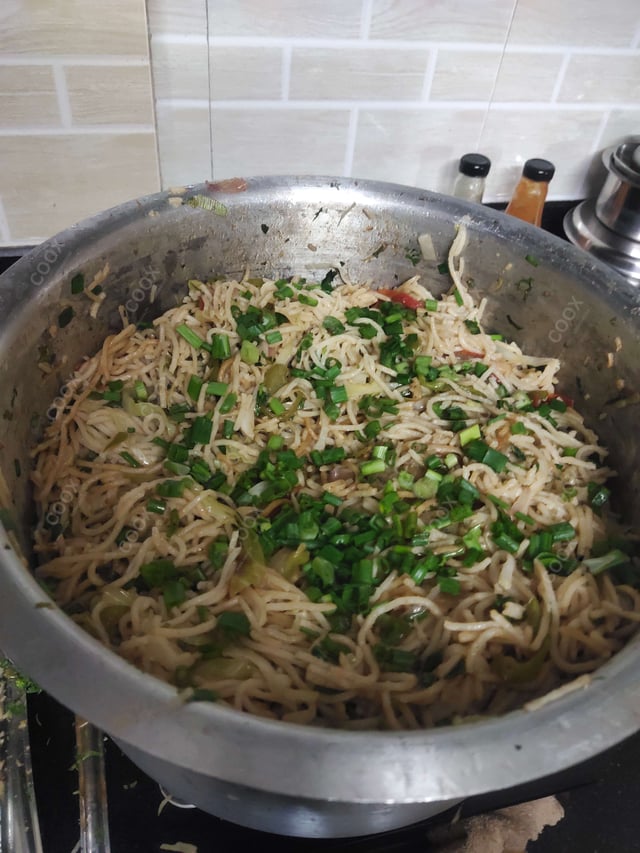Delicious Veg Hakka Noodles prepared by COOX