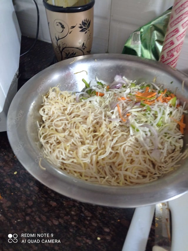 Tasty Veg Hakka Noodles cooked by COOX chefs cooks during occasions parties events at home