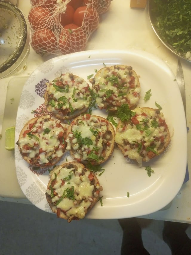 Delicious Tomato Mushroom Bruschetta prepared by COOX