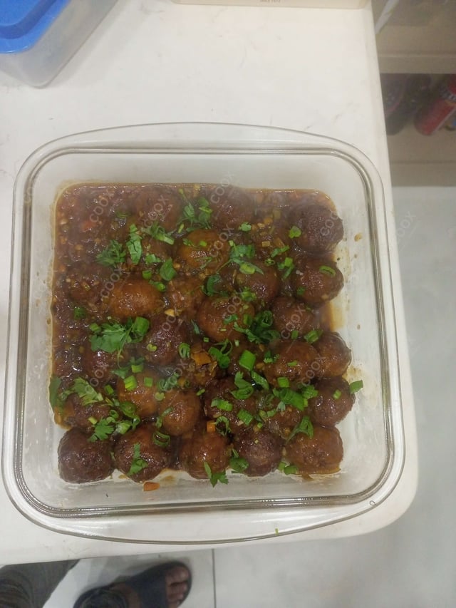 Delicious Veg Manchurian (Dry) prepared by COOX